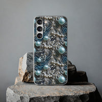 Thumbnail for Sea Foam Lace and Pearls - Flexi Cases for Samsung Galaxy S23, Samsung Galaxy S23 Plus, and Samsung Galaxy S23 Ultra