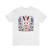 Thumbnail for Folk Art Rabbit Unisex Jersey Short Sleeve Tee