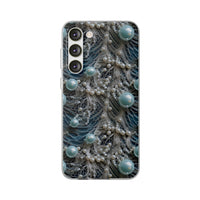 Thumbnail for Sea Foam Lace and Pearls - Flexi Cases for Samsung Galaxy S23, Samsung Galaxy S23 Plus, and Samsung Galaxy S23 Ultra