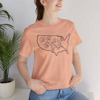 Thumbnail for Map of the USA - Unisex Light Cotton T-Shirt