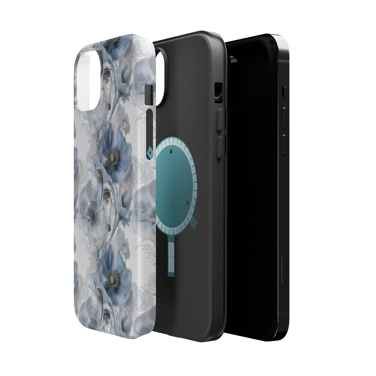 Himalayan Blue Poppy MagSafe Tough Cases for iPhone 14, iPhone 14 Pro, iPhone 14 Plus, and iPhone 14 Pro Max