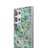 Thumbnail for Teal Petals - Flexi Cases for Samsung Galaxy S23, Samsung Galaxy S23 Plus, and Samsung Galaxy S23 Ultra