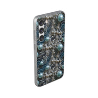 Thumbnail for Sea Foam Lace and Pearls - Flexi Cases for Samsung Galaxy S23, Samsung Galaxy S23 Plus, and Samsung Galaxy S23 Ultra