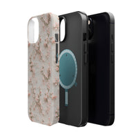 Thumbnail for White Lace and Cherry Blossoms MagSafe Tough Cases for iPhone 13, iPhone 13 Mini, iPhone 13 Pro, and iPhone 13 Pro Max.