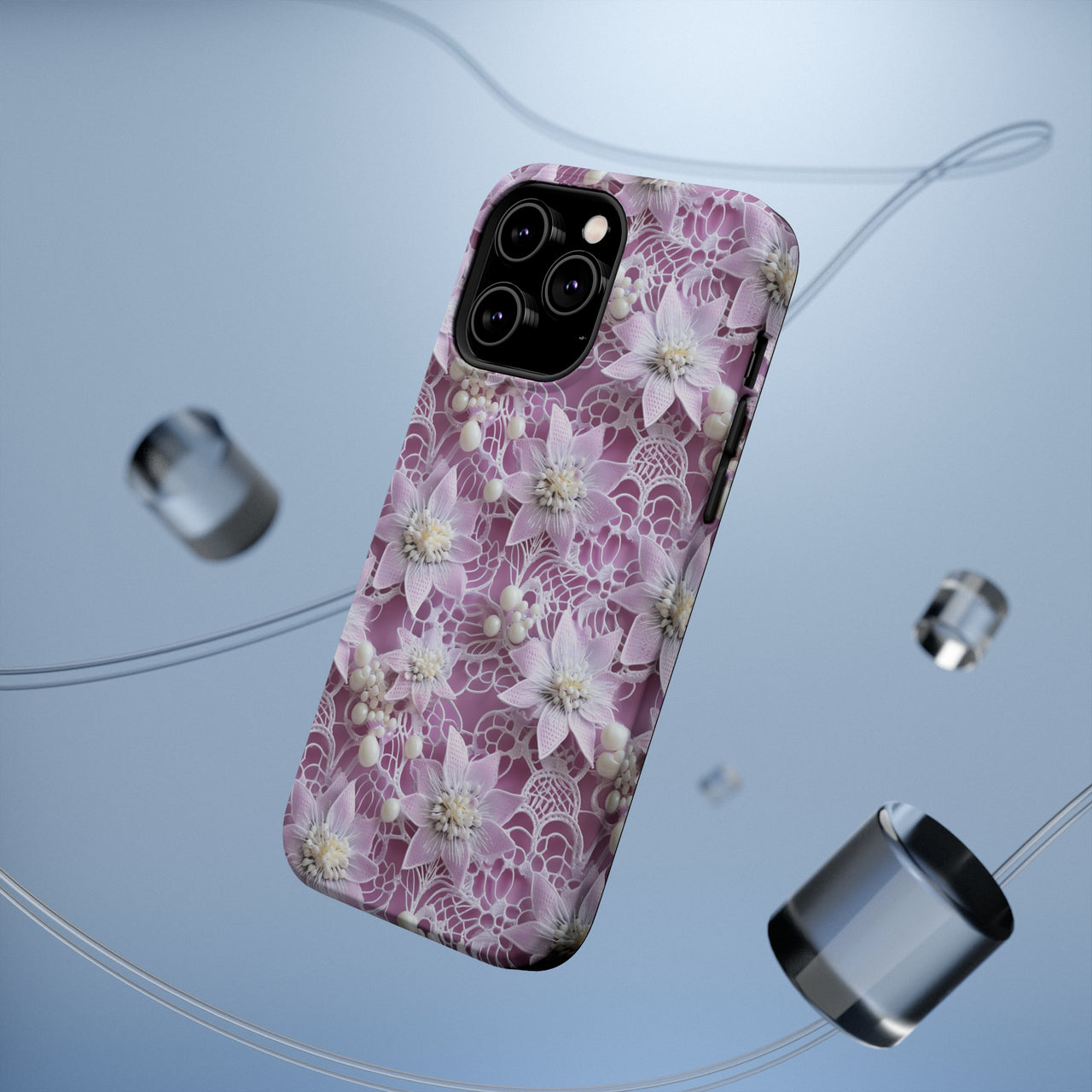 Coquette Clematis MagSafe Tough Cases for iPhone 14, iPhone 14 Pro, iPhone 14 Plus, and iPhone 14 Pro Max
