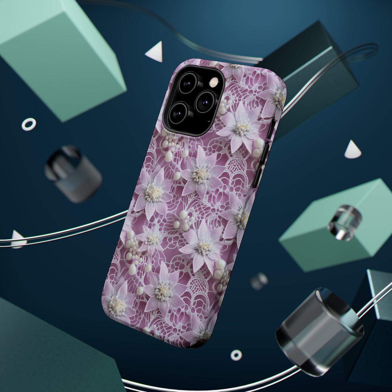 Coquette Clematis MagSafe Tough Cases for iPhone 14, iPhone 14 Pro, iPhone 14 Plus, and iPhone 14 Pro Max