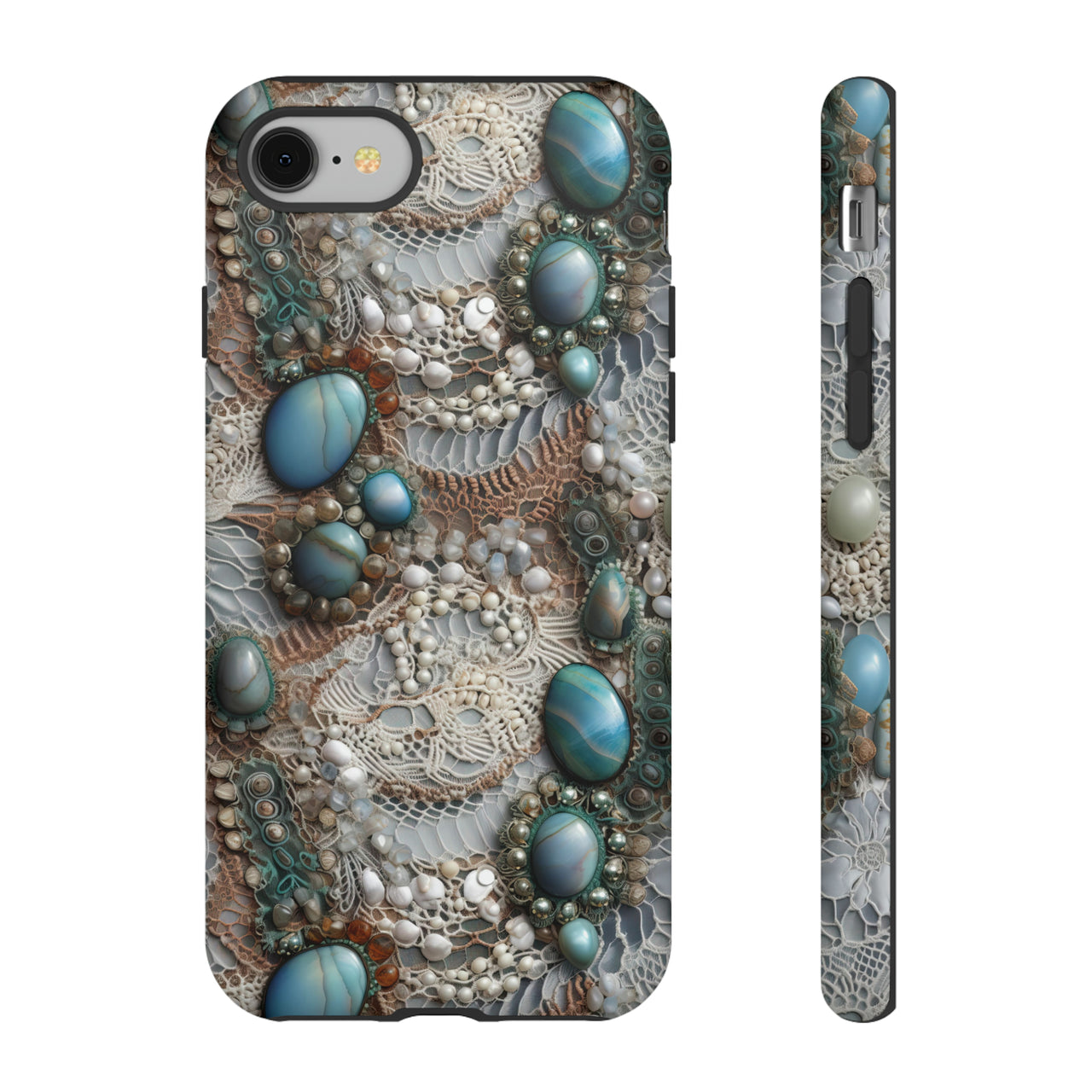 Boho Agate and Lace Tough Cases for iPhone 8 and iPhone 8 Plus