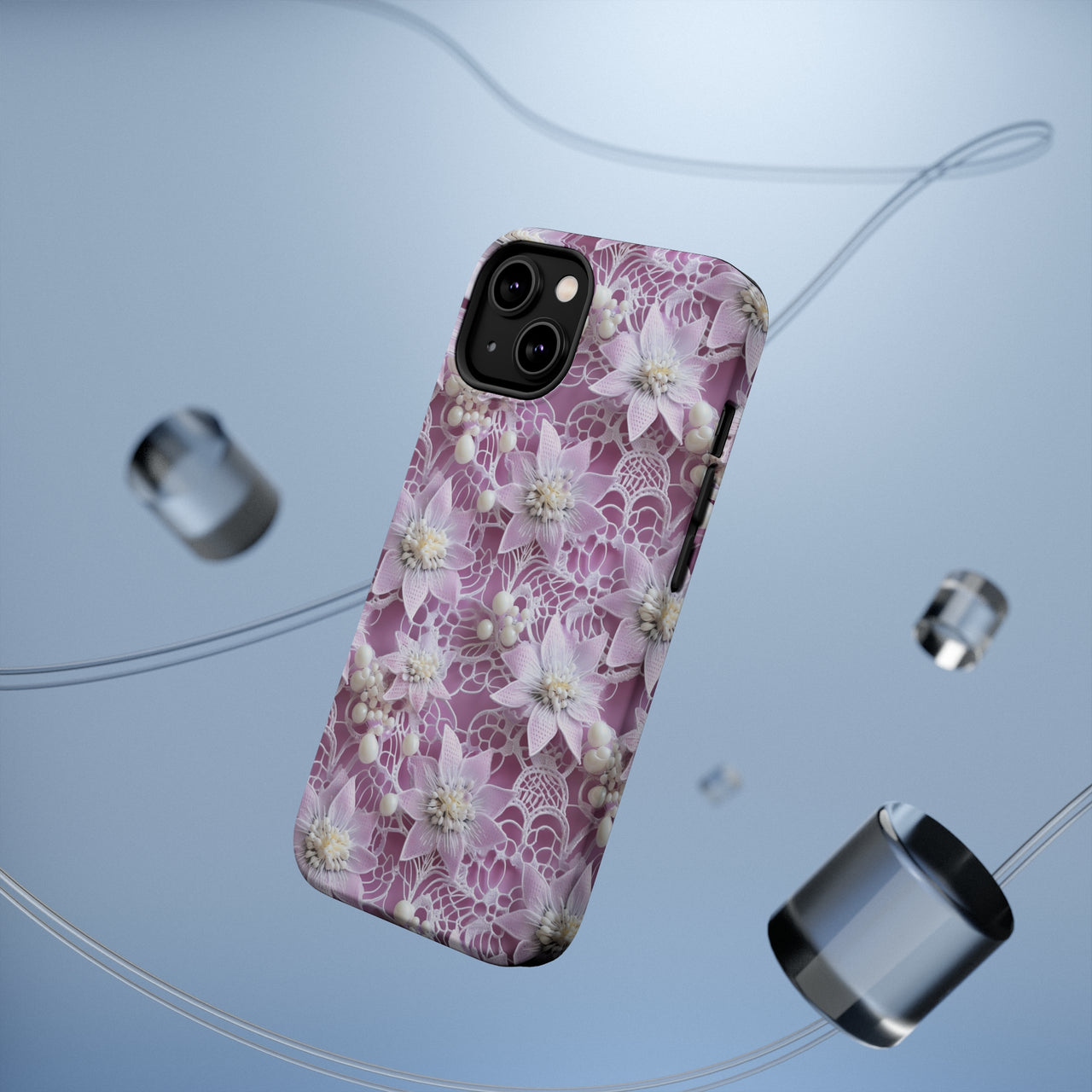 Coquette Clematis MagSafe Tough Cases for iPhone 14, iPhone 14 Pro, iPhone 14 Plus, and iPhone 14 Pro Max