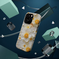Thumbnail for Yellow and White Floral MagSafe Tough Cases for iPhone 14, iPhone 14 Pro, iPhone 14 Plus, and iPhone 14 Pro Max