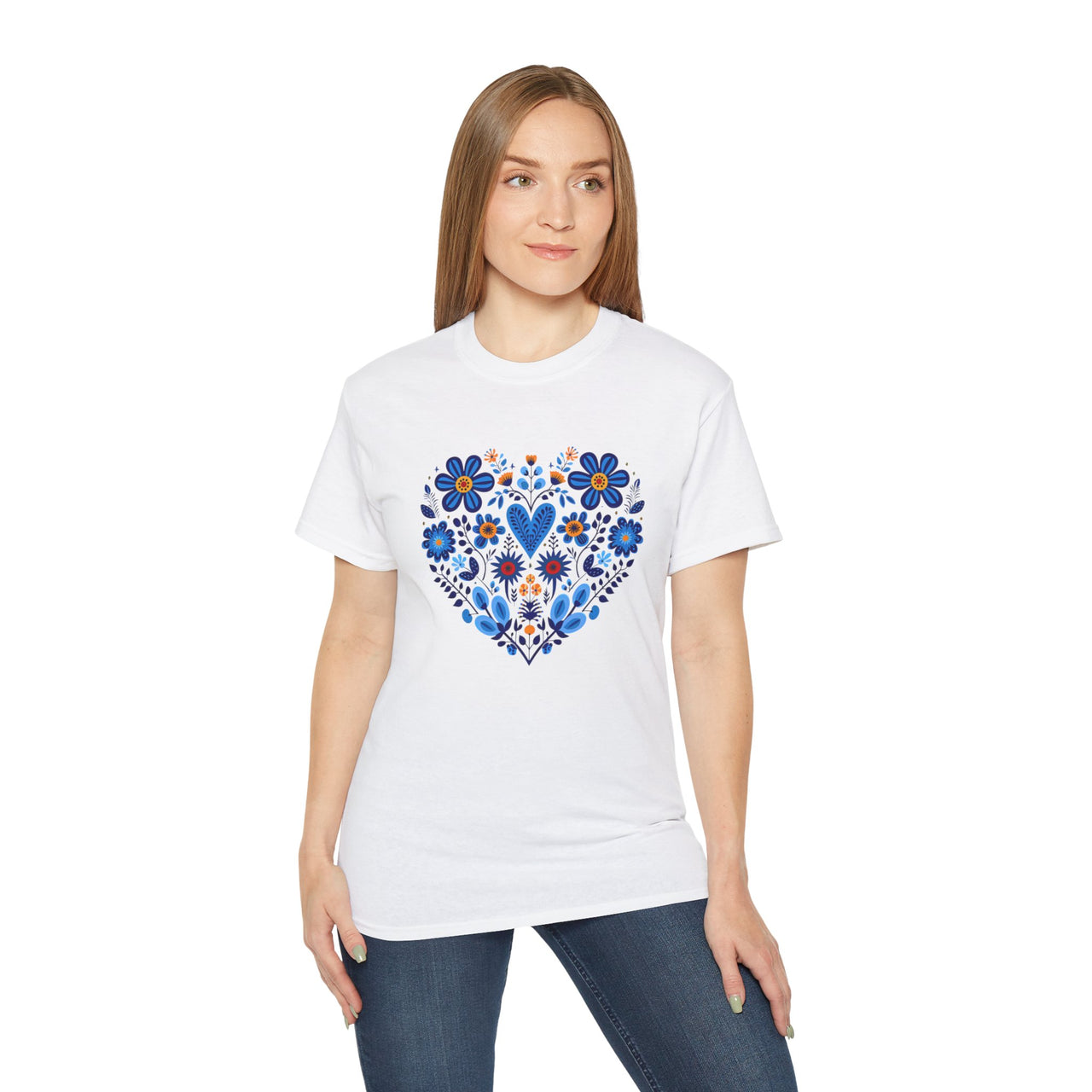 Flower Heart Unisex Ultra Cotton Tee