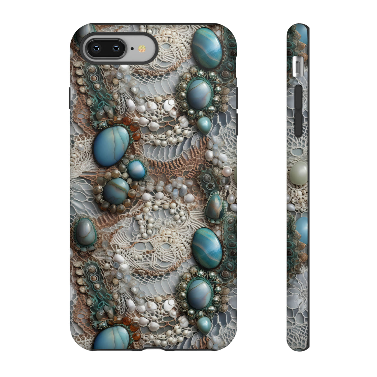 Boho Agate and Lace Tough Cases for iPhone 8 and iPhone 8 Plus