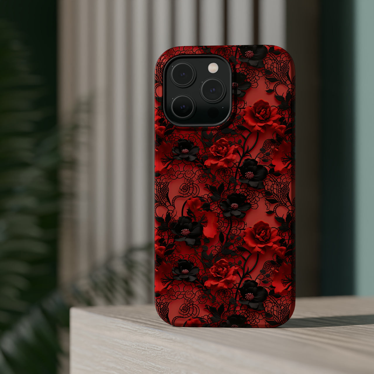 Gothic Rose MagSafe Tough Cases for iPhone 14, iPhone 14 Pro, iPhone 14 Plus, and iPhone 14 Pro Max