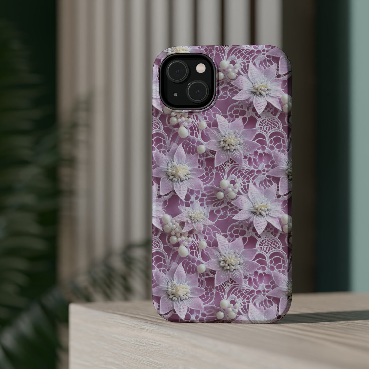 Coquette Clematis MagSafe Tough Cases for iPhone 14, iPhone 14 Pro, iPhone 14 Plus, and iPhone 14 Pro Max