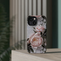 Thumbnail for Pink Peony MagSafe Tough Cases for iPhone 13, iPhone 13 Mini, iPhone 13 Pro, and iPhone 13 Pro Max.