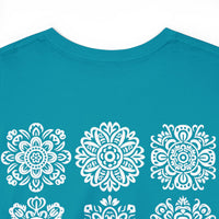 Thumbnail for Front and Back Flower Design - Unisex Heavy Cotton Tee