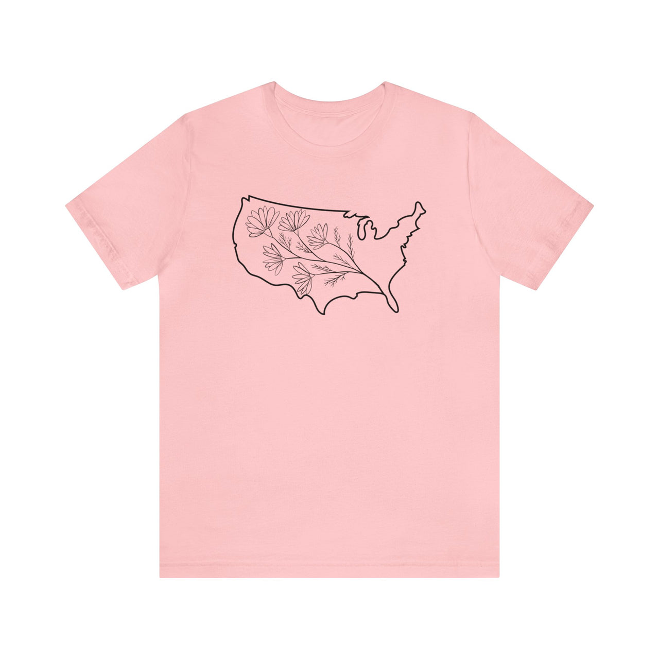 Map of the USA - Unisex Light Cotton T-Shirt