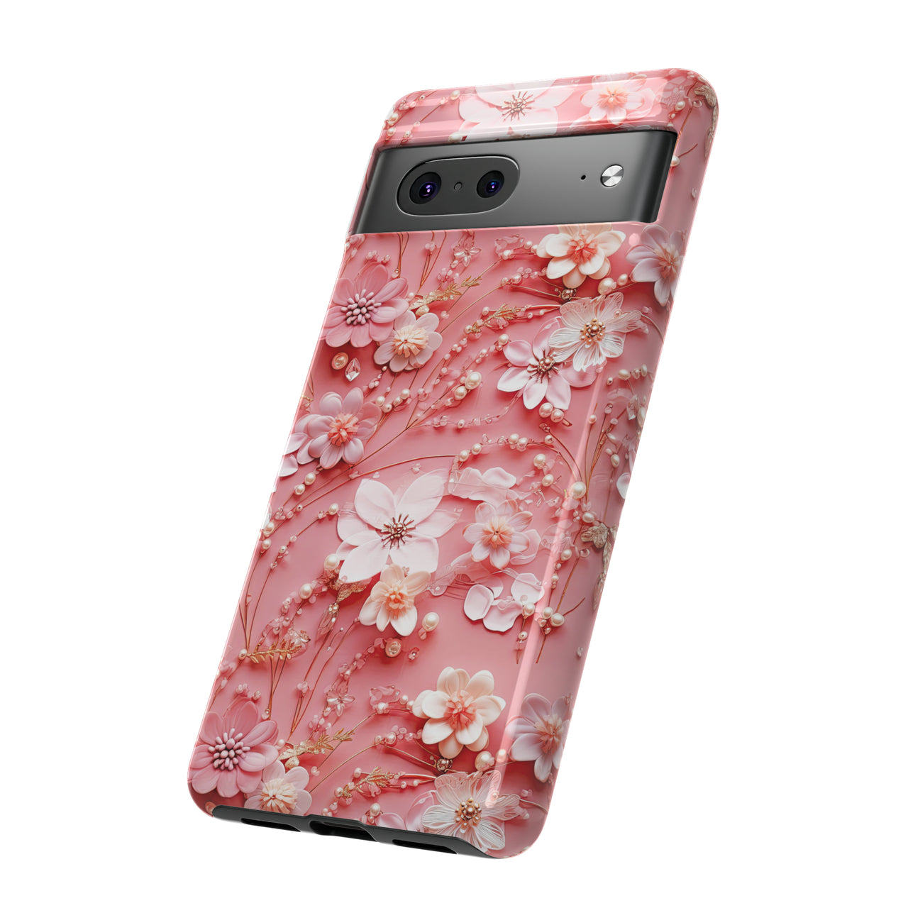 Floral Champagne Toast Tough Case for Google Pixel 7