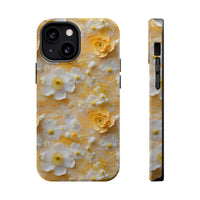 Thumbnail for Yellow Floral MagSafe Tough Cases for iPhone 13, iPhone 13 Mini, iPhone 13 Pro, and iPhone 13 Pro Max.