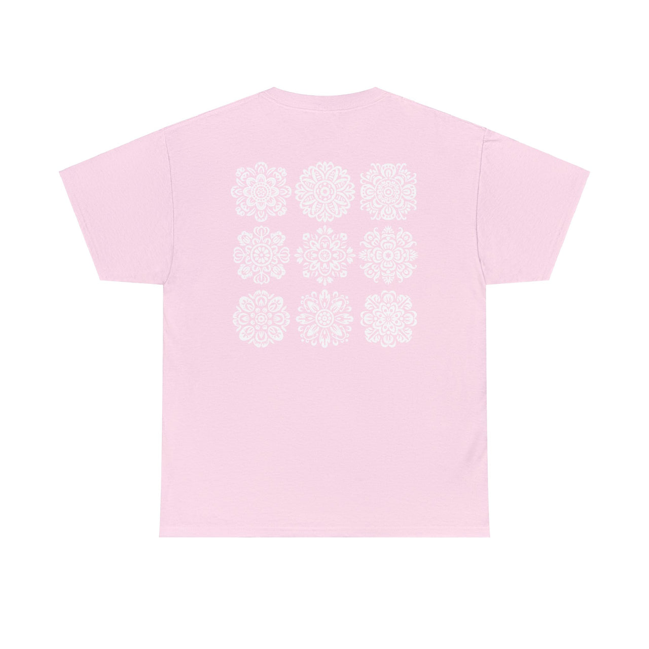 Front and Back Flower Design - Unisex Heavy Cotton Tee