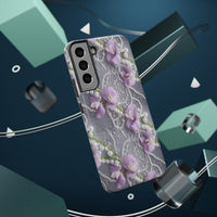 Thumbnail for Purple Sweet Pea Impact-Resistant Cases for Samsung Galaxy S22, Samsung Galaxy S22 Plus, and Samsung Galaxy S22 Ultra. Supports Wireless Charging.