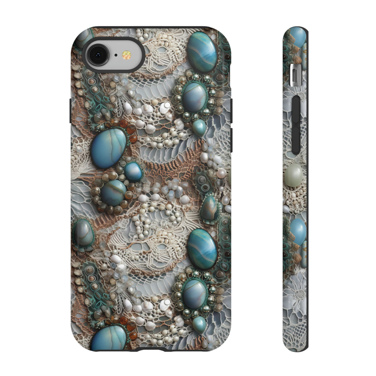 Boho Agate and Lace Tough Cases for iPhone 8 and iPhone 8 Plus