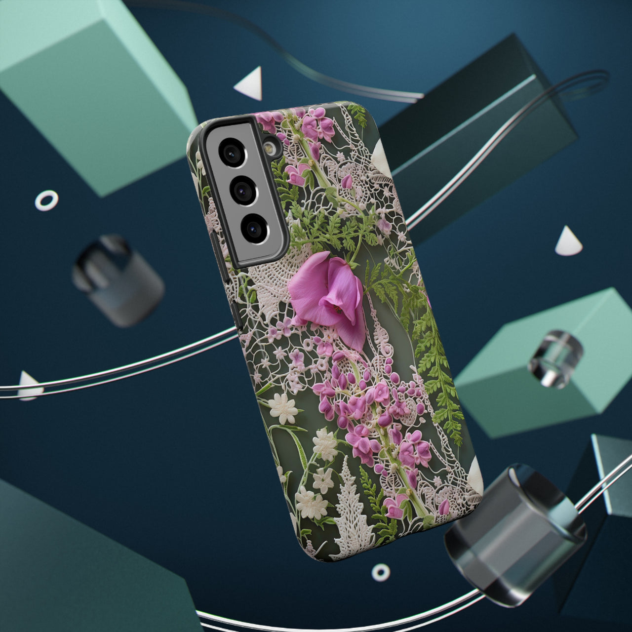 Woodland Whispers Impact-Resistant Case for Samsung Galaxy S22, Samsung Galaxy S22 Plus, and Samsung Galaxy S22 Ultra. Supports Wireless Charging.