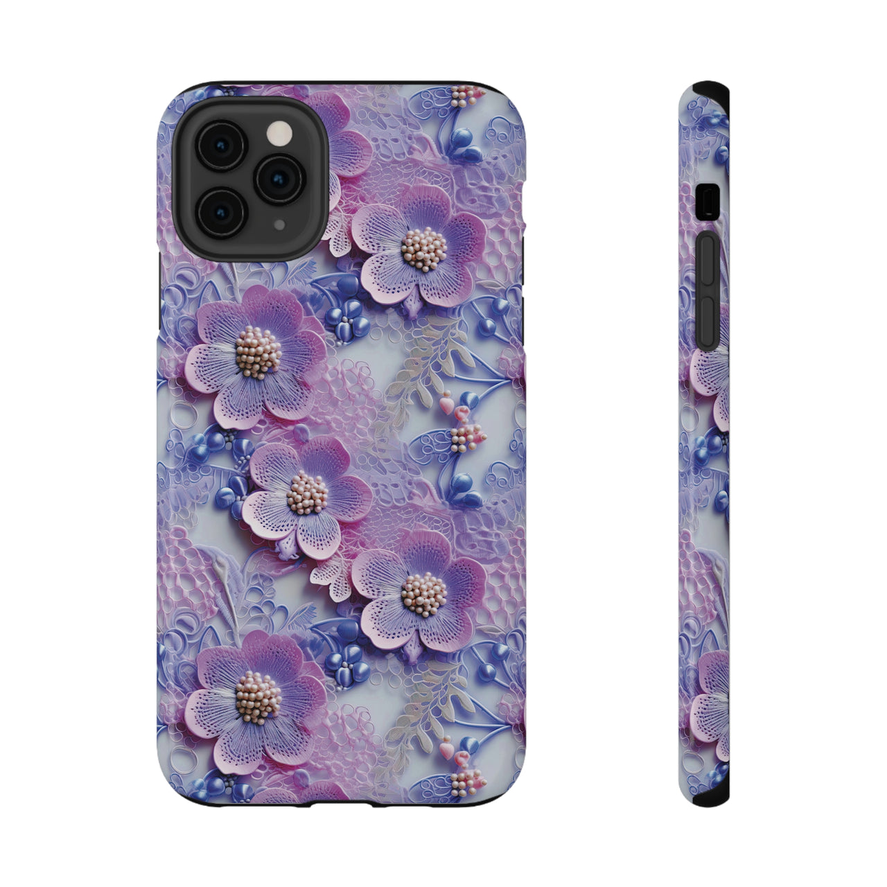 Pink and Purple Harmony - Impact-Resistant Cases for iPhone 11, iPhone 11 Pro, and iPhone 11 Pro Max. Supports Wireless Charging.