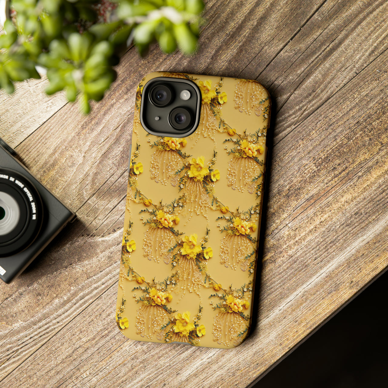 Floral Sunshine Tough Case for iPhone 15, iPhone 15 Pro, iPhone 15 Plus, and iPhone 15 Pro Max