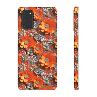 Thumbnail for Orange Petals in Silver Tapestry - Snap Case for Samsung Galaxy S20, Samsung Galaxy S20+, Samsung Galaxy S20 Ultra, & Samsung Galaxy S20 FE