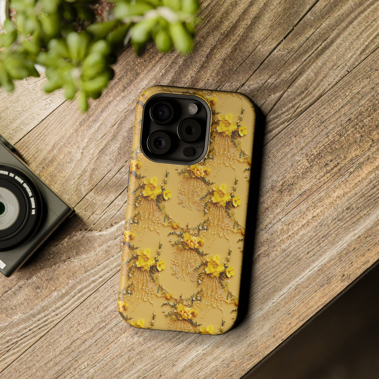 Floral Sunshine - MagSafe Tough Case for iPhone 15, iPhone 15 Pro, iPhone 15 Plus, & iPhone 15 Pro Max