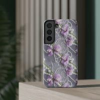 Thumbnail for Purple Sweet Pea Impact-Resistant Cases for Samsung Galaxy S22, Samsung Galaxy S22 Plus, and Samsung Galaxy S22 Ultra. Supports Wireless Charging.