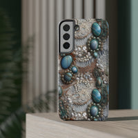 Thumbnail for Boho Agate and Lace Impact-Resistant Cases for Samsung Galaxy S22, Samsung Galaxy S22 Plus, and Samsung Galaxy S22 Ultra. Supports Wireless Charging.