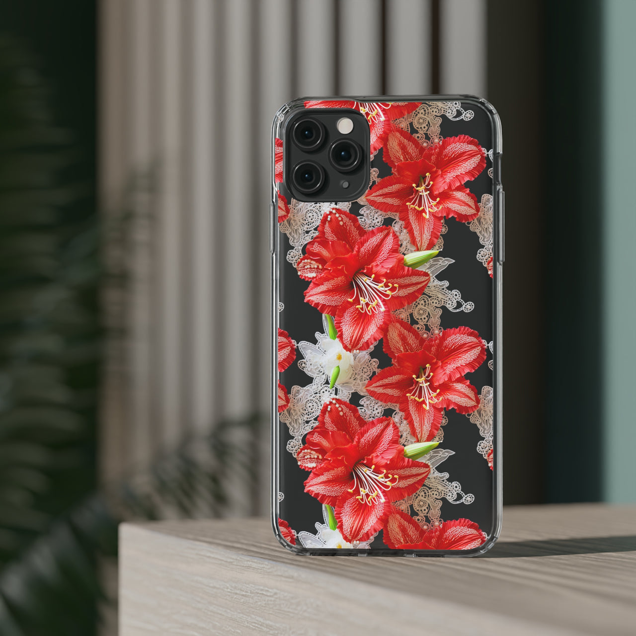 *Clear Case* Enchanting Amaryllis - iPhone 11, iPhone 11 Pro, iPhone 11 Pro Max - Supports Wireless Charging