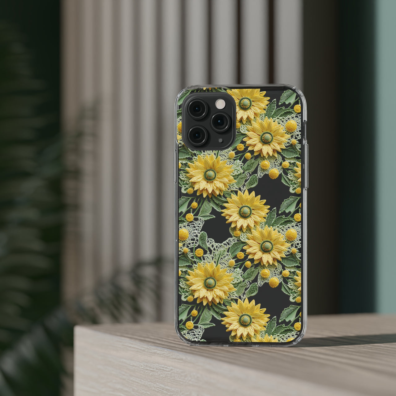 *Clear Case* Whimsical Sunflowers - iPhone 11, iPhone 11 Pro, iPhone 11 Pro Max - Supports Wireless Charging