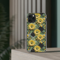 Thumbnail for *Clear Case* Whimsical Sunflowers - iPhone 11, iPhone 11 Pro, iPhone 11 Pro Max - Supports Wireless Charging