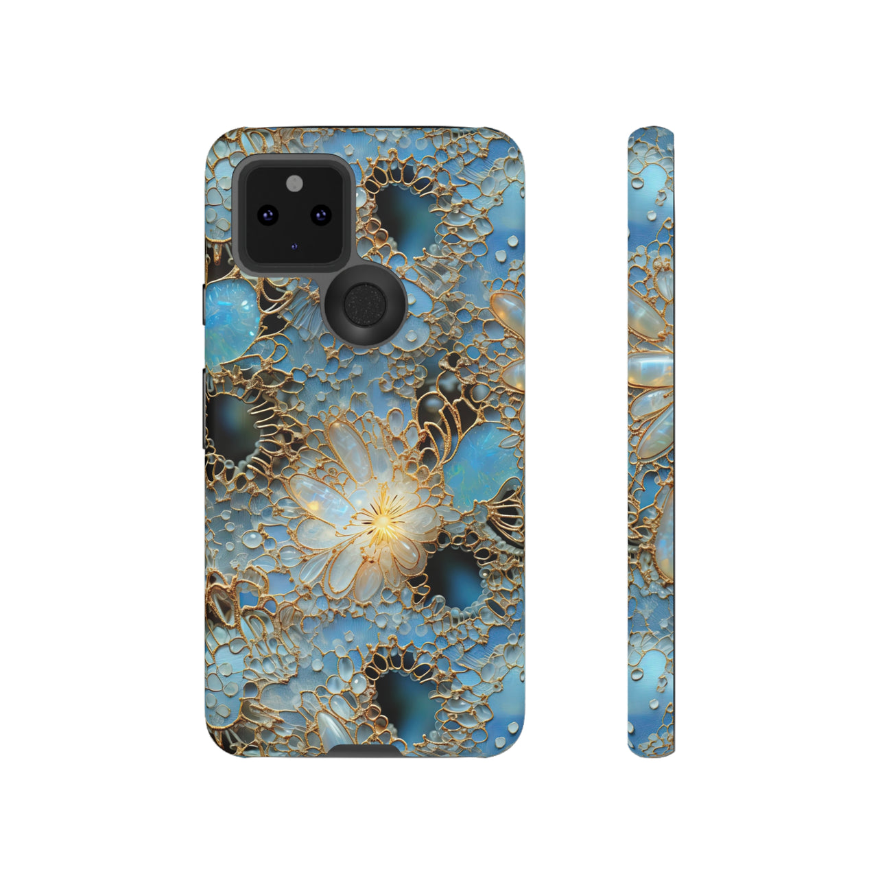 Gemstones and Gold Lace Tough Case for Google Pixel 5 5G