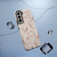 Thumbnail for White Lace and Cherry Blossoms Impact-Resistant Cases for Samsung Galaxy S22, Samsung Galaxy S22 Plus, and Samsung Galaxy S22 Ultra. Supports Wireless Charging.