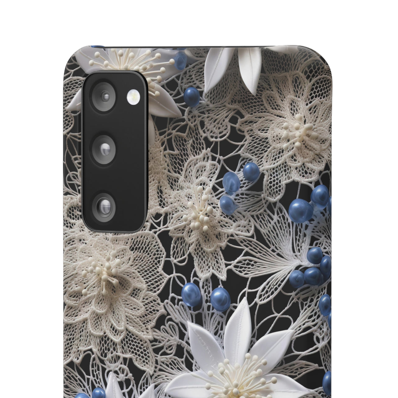 Vintage Lace and Clematis - Snap Case for Samsung Galaxy S20, Samsung Galaxy S20+, Samsung Galaxy S20 Ultra, & Samsung Galaxy S20 FE