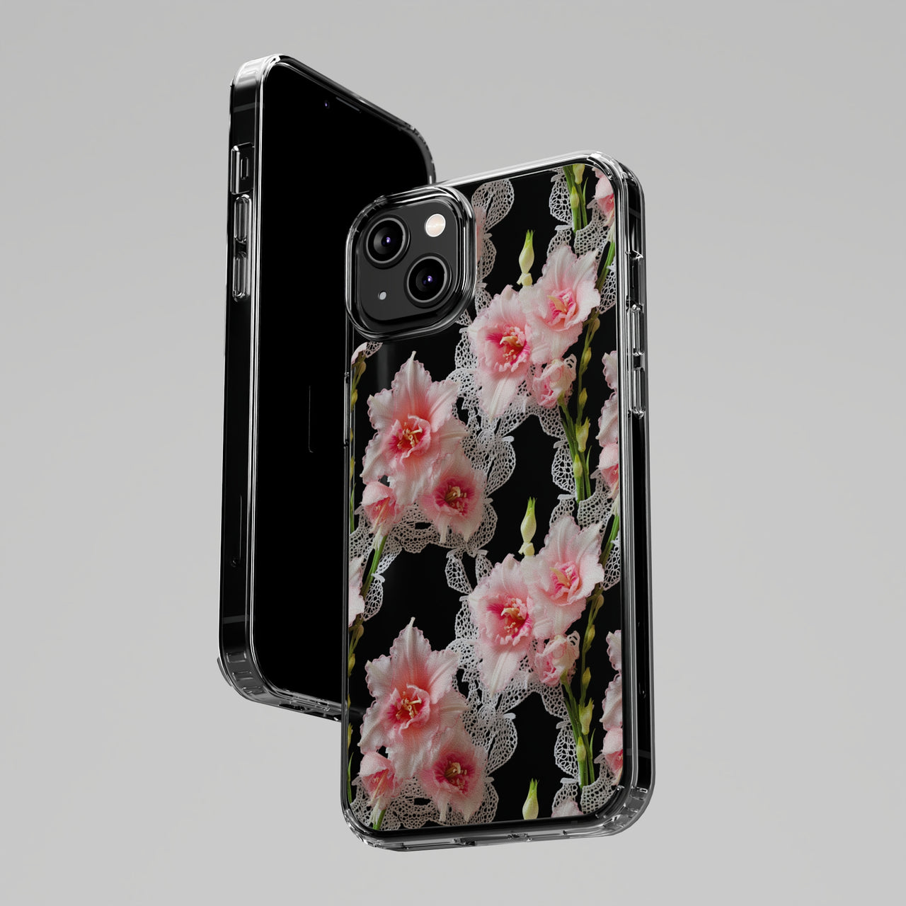 *Clear Case* Gladioli Garden - iPhone 14, iPhone 14 Pro, iPhone 14 Plus, iPhone 14 Pro Max - Supports Wireless Charging