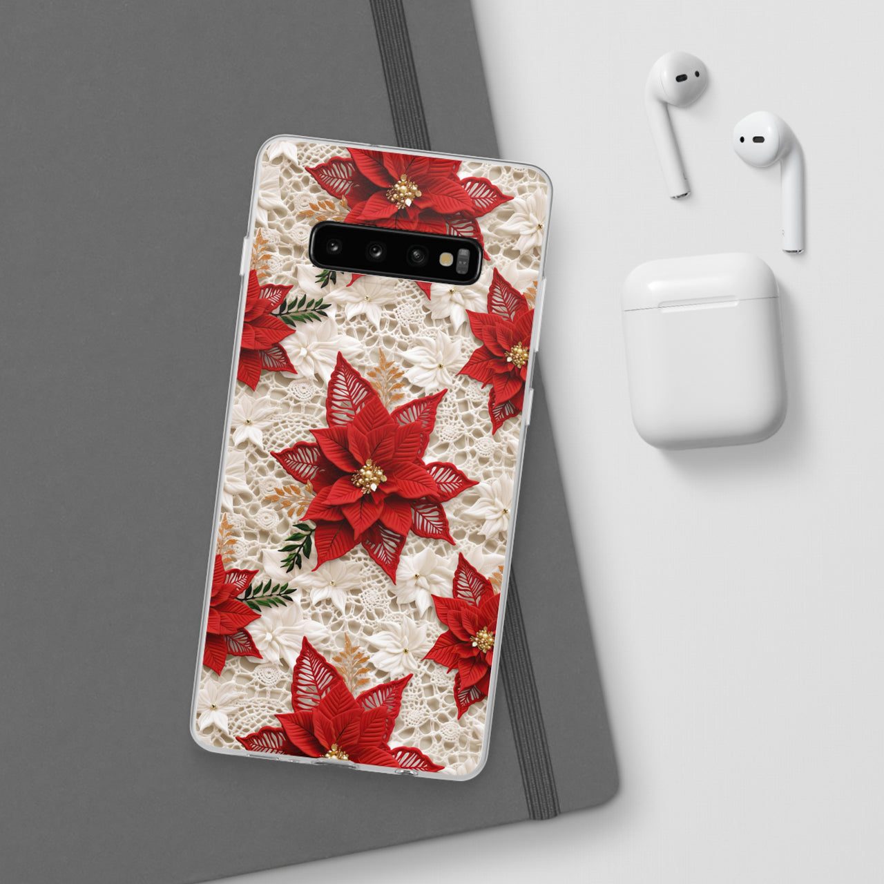 Christmas Poinsettia - Flexi Cases for Samsung Galaxy S10, Samsung Galaxy S10E, & Samsung Galaxy S10 Plus