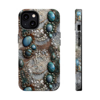 Thumbnail for Boho Agate and Lace MagSafe Tough Cases for iPhone 13, iPhone 13 Mini, iPhone 13 Pro, and iPhone 13 Pro Max.