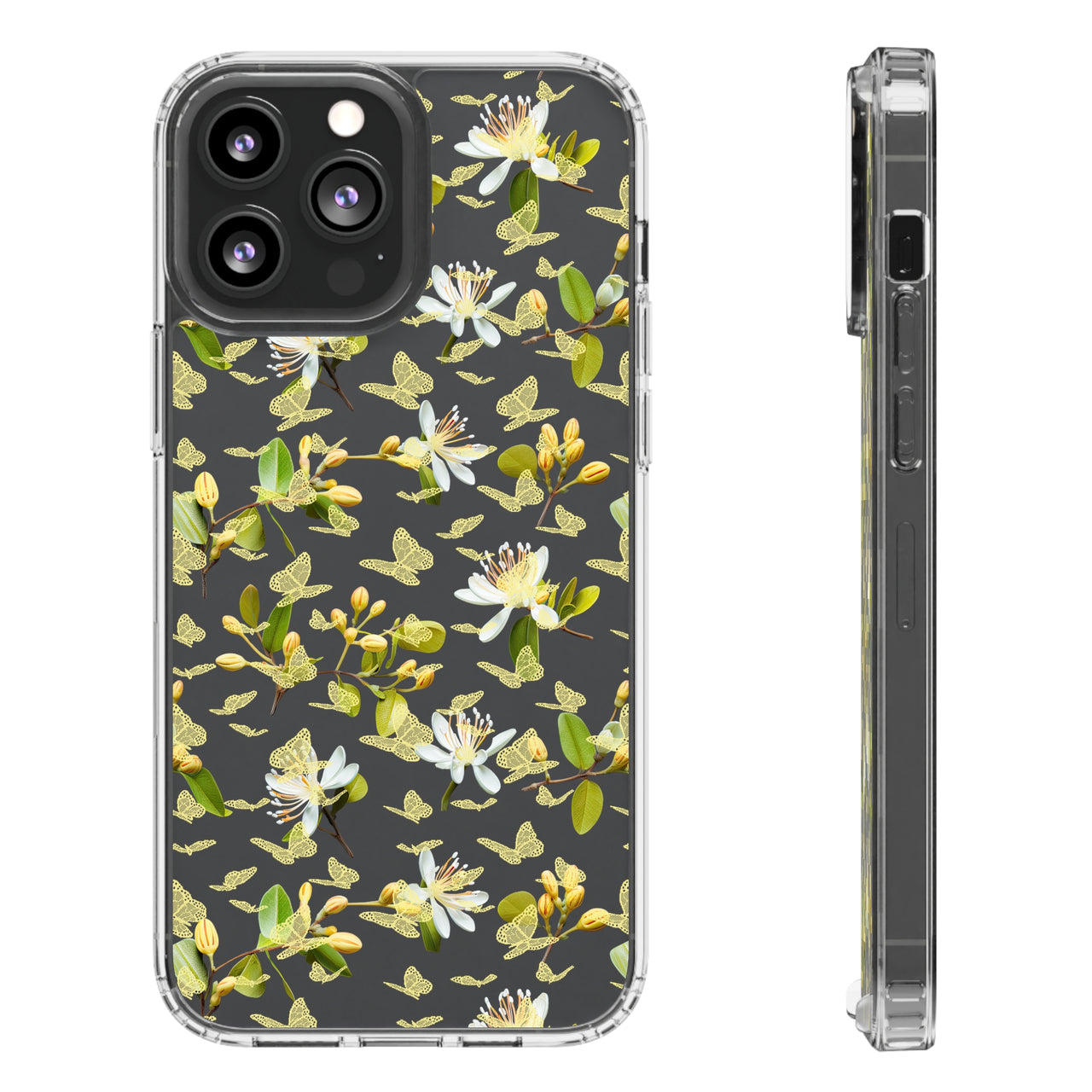 *Clear Case* Lace Butterfly - iPhone 13, iPhone 13 Mini, iPhone 13 Pro, iPhone 13 Pro Max - Supports Wireless Charging