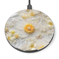 Thumbnail for Yellow and White Floral Wireless Charger for Qi Enabled Phones