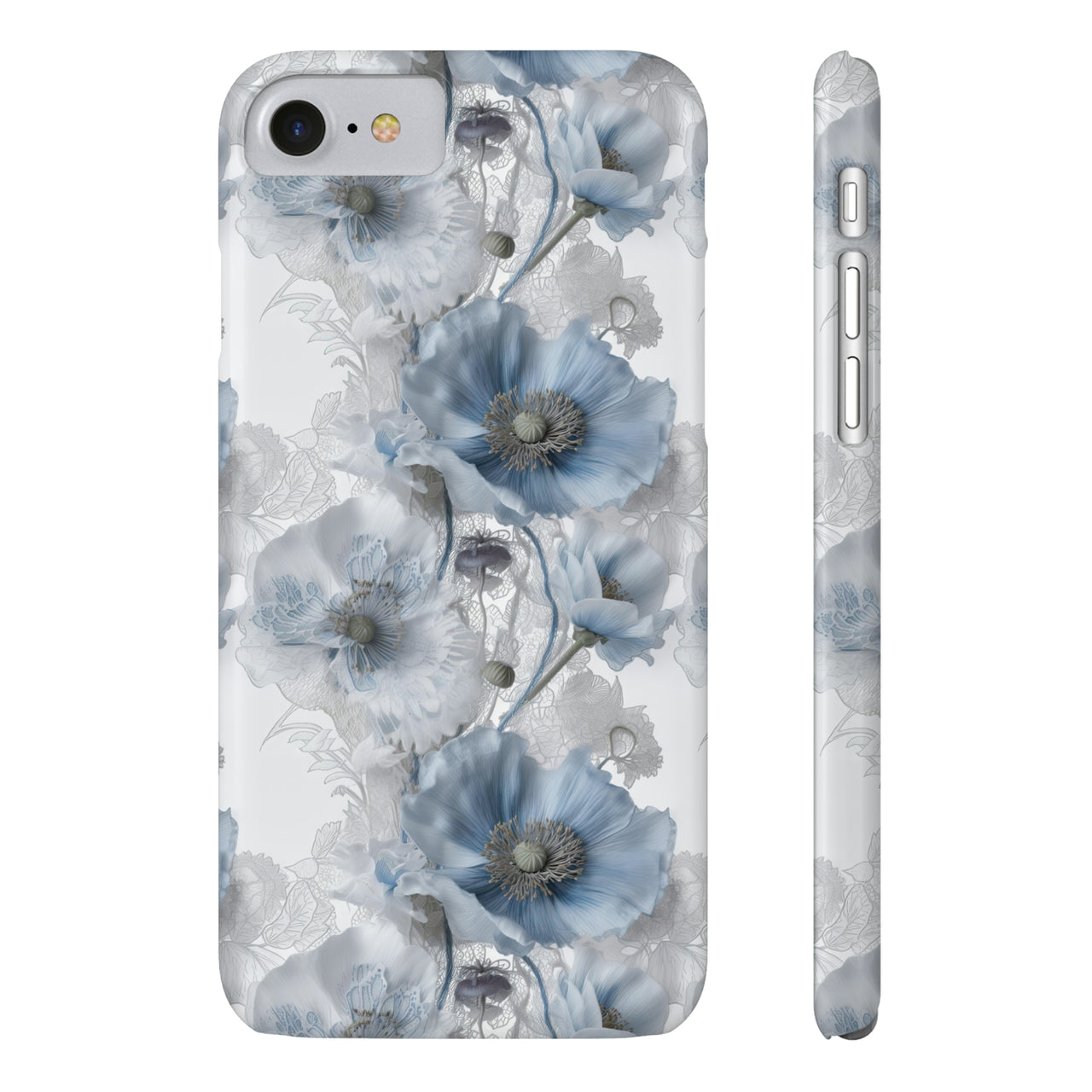 Himalayan Blue Poppy - Slim Phone Cases for iPhone 8 and iPhone 8 Plus (Also fits iPhone 7 and 7 Plus)