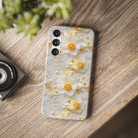 Thumbnail for Yellow and White Floral - Flexi Cases for Samsung Galaxy S23, Samsung Galaxy S23 Plus, and Samsung Galaxy S23 Ultra