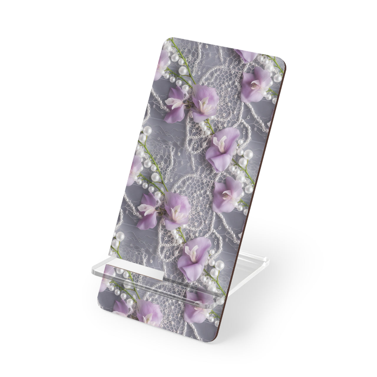 Purple Sweet Pea Mobile Display Stand for Smartphones