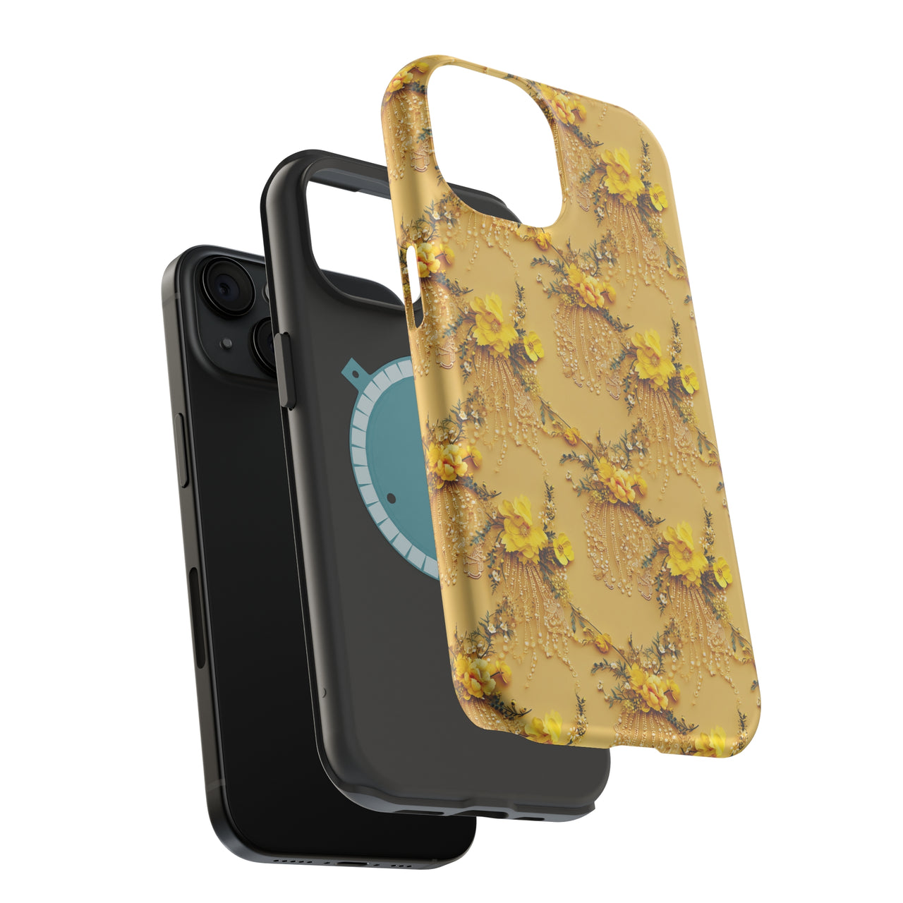 Floral Sunshine - MagSafe Tough Case for iPhone 15, iPhone 15 Pro, iPhone 15 Plus, & iPhone 15 Pro Max