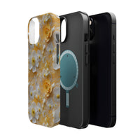 Thumbnail for Yellow Floral MagSafe Tough Cases for iPhone 13, iPhone 13 Mini, iPhone 13 Pro, and iPhone 13 Pro Max.