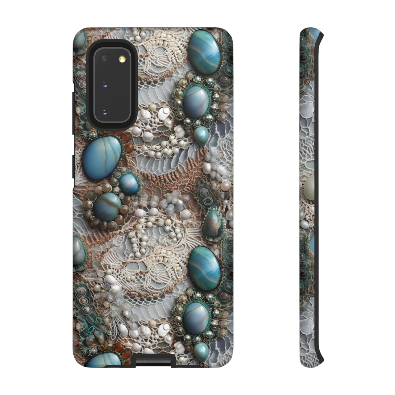 Boho Agate and Lace Tough Case for Samsung Galaxy S20, Samsung Galaxy S20+, Samsung Galaxy S20 Ultra, and Samsung Galaxy S20 FE