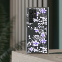 Thumbnail for *Clear Case* Purple Petals - Samsung Galaxy S22, Samsung Galaxy S22 Plus, Samsung Galaxy S22 Ultra - Supports Wireless Charging